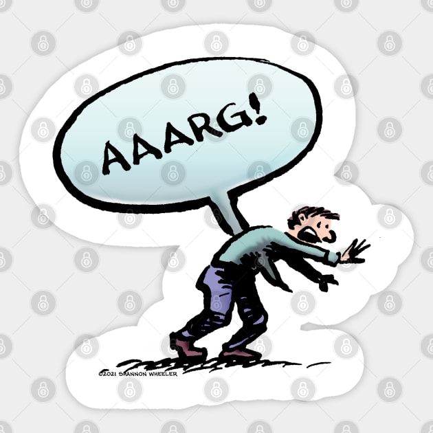 Aaarg Sticker by ShannonWheeler